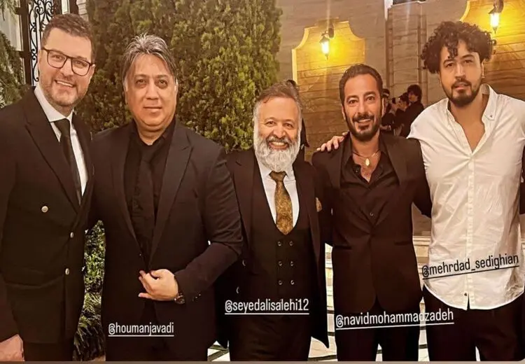 تیپ متفاوت نوید محمدزاده در مراسم عروسی