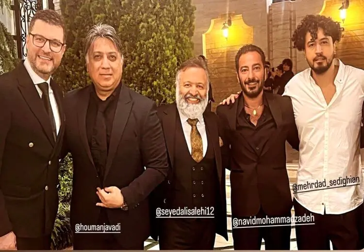 تیپ متفاوت نوید محمدزاده در مراسم عروسی