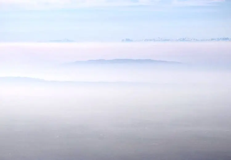 تصویر پربازدید از شدت آلودگی هوا در تهران