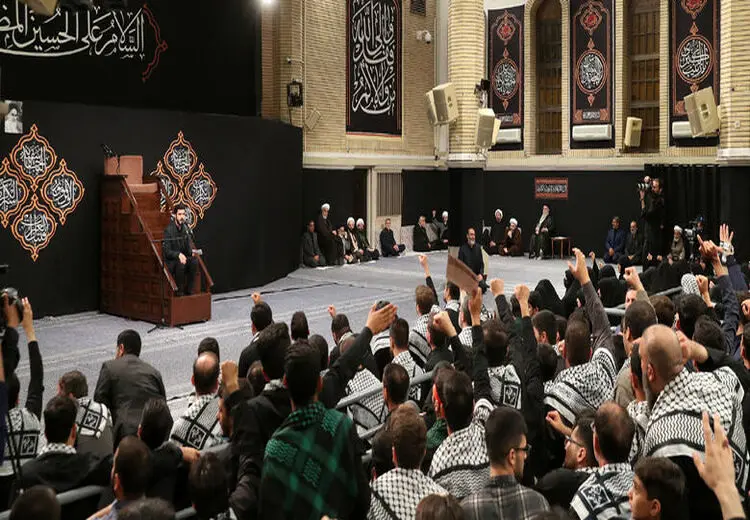 آیین عزاداری هیات‌های دانشجویی در حضور رهبر انقلاب برگزار شد