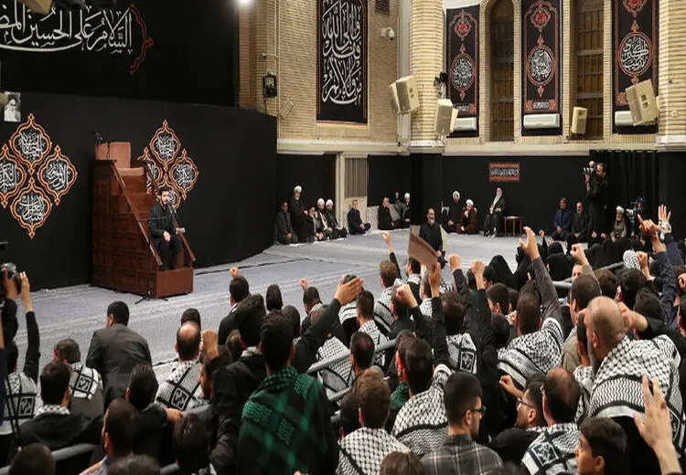 آیین عزاداری هیات‌های دانشجویی در حضور رهبر انقلاب برگزار شد