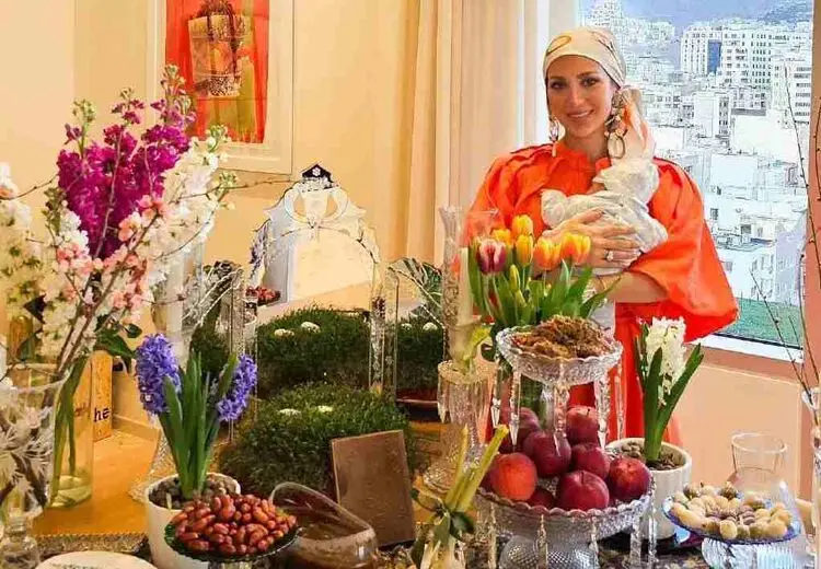 اولین عکس از فرزند بهرام رادان پای سفره هفت‌سین