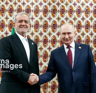 دیدار پزشکیان و پوتین در عشق آباد