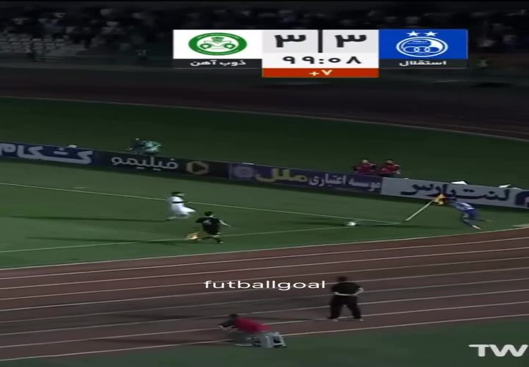 ویدئویی از اشتباه مرگبار رامین رضاییان مقابل ذوب‌آهن