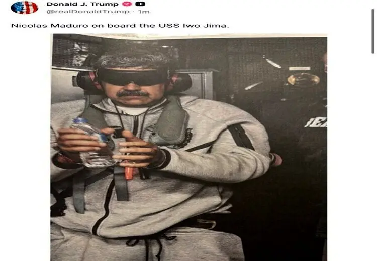 نخستین عکس از مادورو در حال انتقال به آمریکا