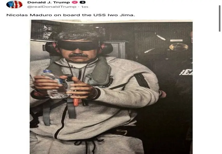 نخستین عکس از مادورو در حال انتقال به آمریکا