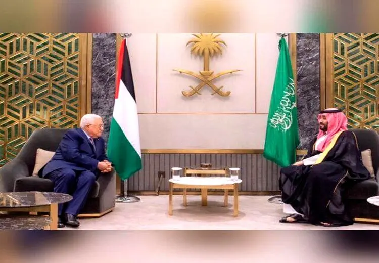 دیدار تاریخی ولیعهد عربستان با محمود عباس