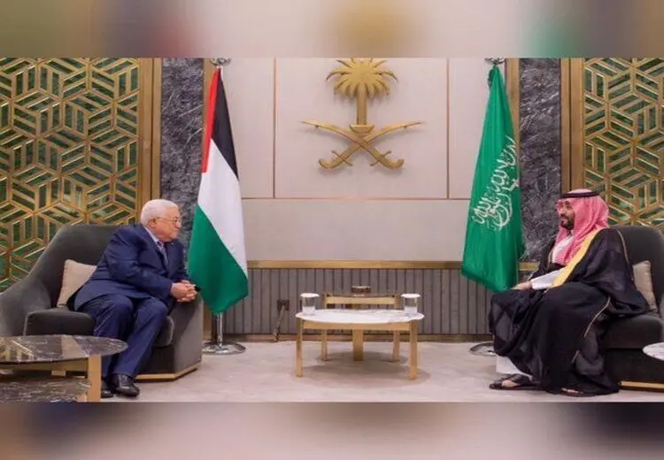 دیدار تاریخی ولیعهد عربستان با محمود عباس