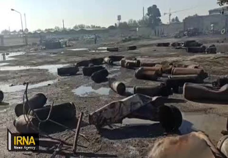 انفجار در مرکز عرضه سیلندگاز مایع در محمد شهر کرج / فیلم
