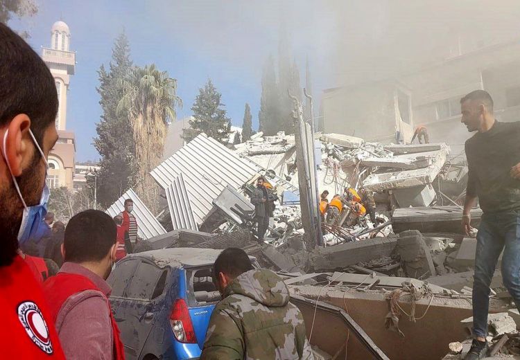 تصاویری از حمله اسراییل به یک ساختمان مسکونی در سوریه