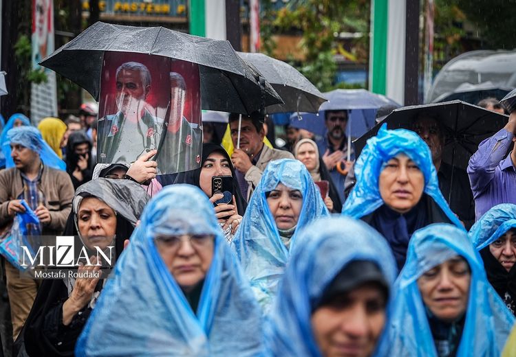 تجمع مردم تهران در واکنش به ترور سید حسن نصرالله