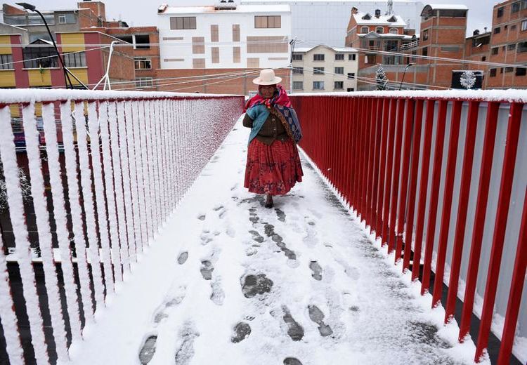 بارش برف در بولیوی/ عکس