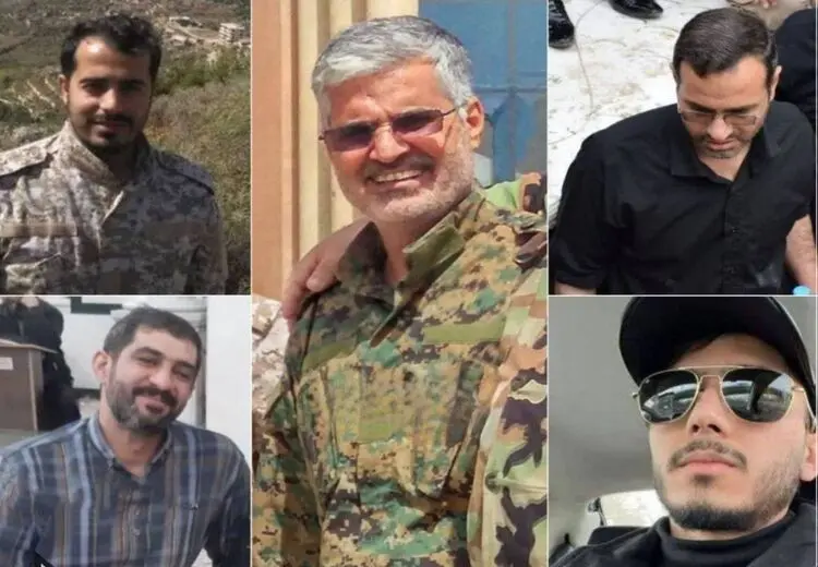 عکس ۵ مستشار سپاه پاسداران در سوریه که امروز توسط اسراییل به شهادت رسیدند

