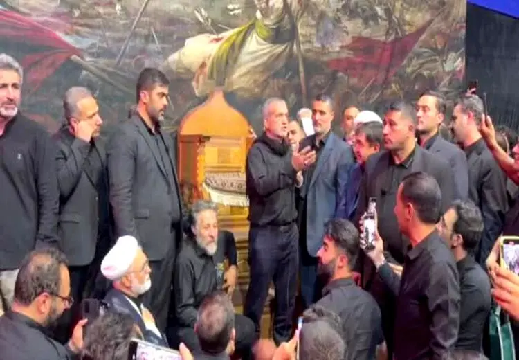 نوحه خوانی ‎پزشکیان در شب عاشورا
