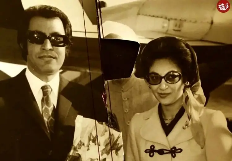 عکس احمدشاه ، آخرین ولیعهد افغانستان در کنار همسرش در دهه 40 شمسی