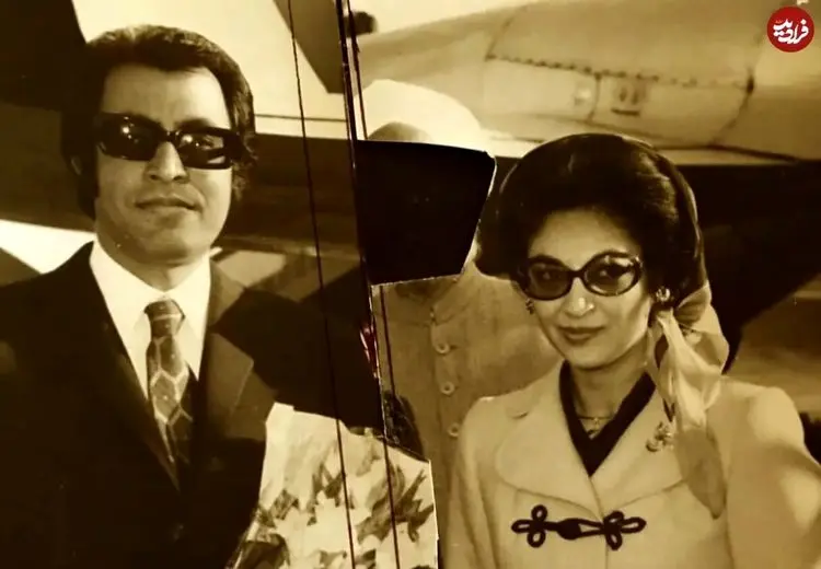 عکس احمدشاه ، آخرین ولیعهد افغانستان در کنار همسرش در دهه 40 شمسی