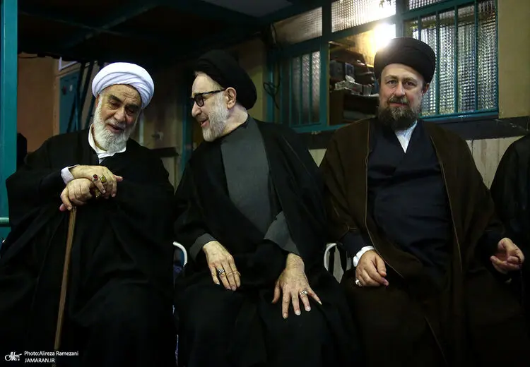 سید محمد خاتمی با رییس دفتر رهبری در یک قاب