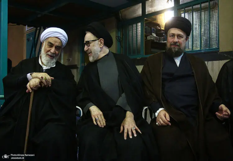سید محمد خاتمی با رییس دفتر رهبری در یک قاب