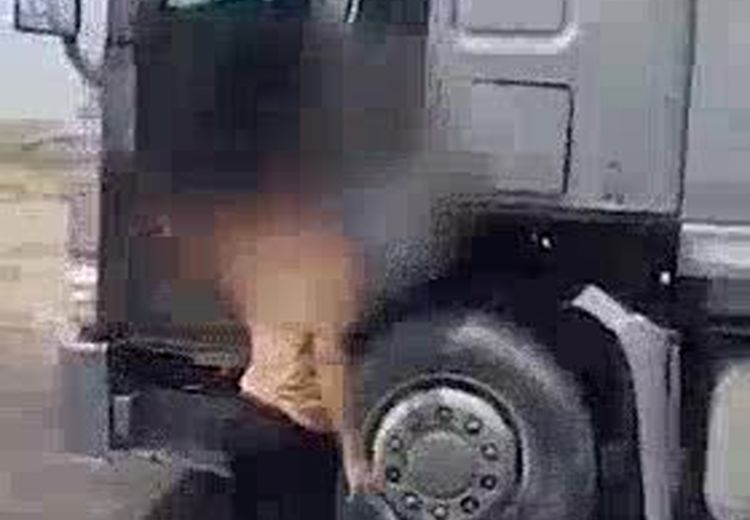 توقیف تریلی حامل گاز مایع به خاطر راننده 14 ساله! / فیلم