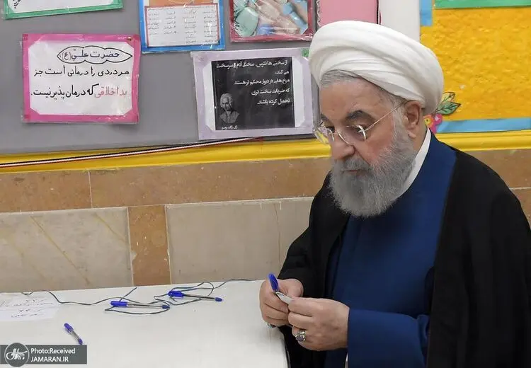 عکس معناداری که سایت حسن روحانی از رای دادن او منتشر کرد