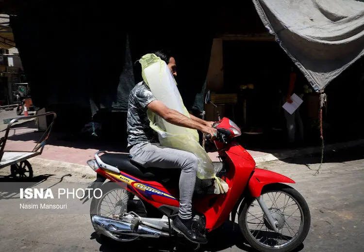 بغل کردن یخ برای فرار از گرما