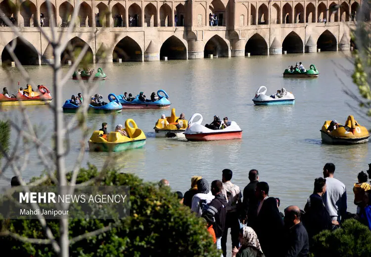 زاینده رود پس از جاری شدن آب