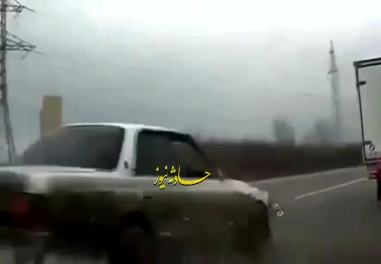تصادف وحشتناک به خاطر گردش به چپ راننده بی احتیاط 