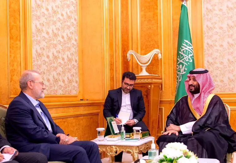 تصاویری از دیدار لاریجانی با بن‌سلمان در ریاض