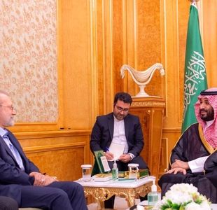 تصاویری از دیدار لاریجانی با بن‌سلمان در ریاض
