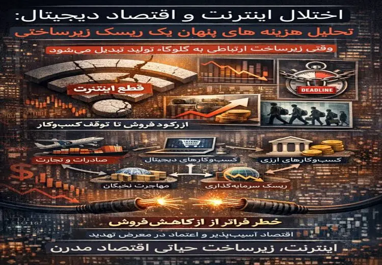 اختلال اینترنت و اقتصاد دیجیتال؛ تحلیل هزینه‌های پنهان یک ریسک زیرساختی
