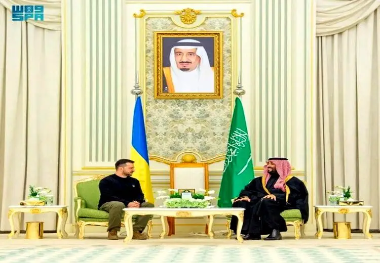 دیدار زلنسکی با بن‌سلمان در ریاض