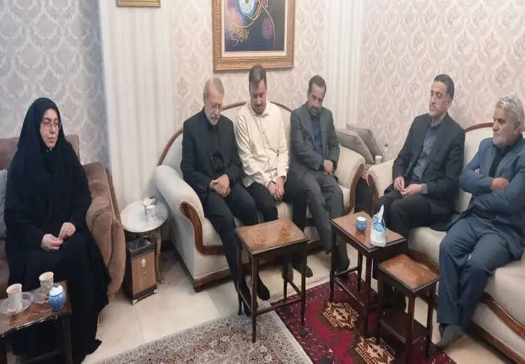 حضور علی لاریجانی در خانه امیرعبداللهیان + عکس