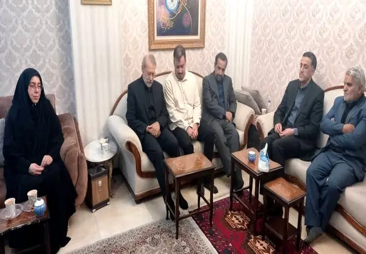 حضور علی لاریجانی در خانه امیرعبداللهیان + عکس