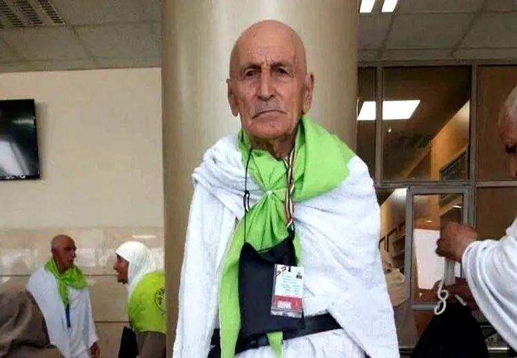 فوت حاجی ۱۱۱ ساله ایرانی با لباس احرام