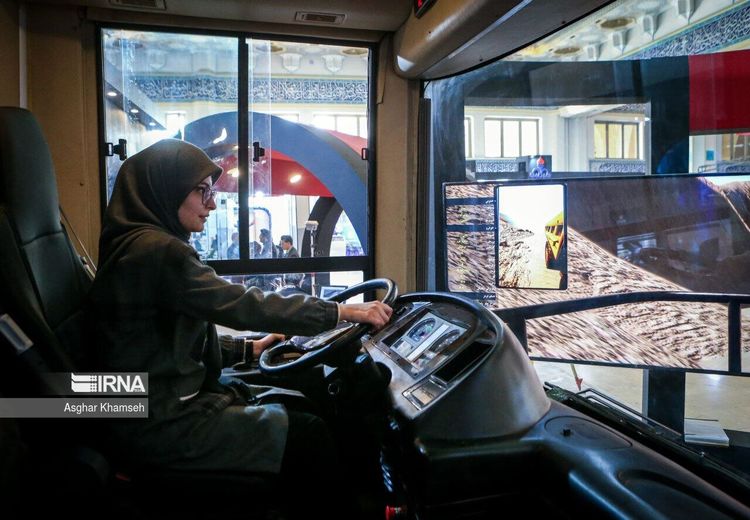 راننده زن در اتوبوس مسافربری تهران