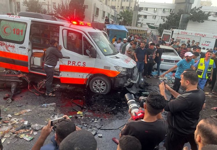 حمله اسراییل به آمبولانس حامل زخمی‌ها در غزه