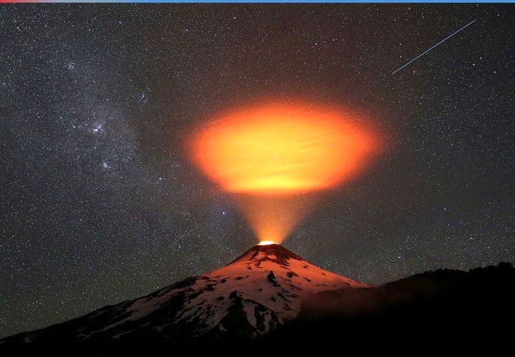 آتشفشان «ویلاریکا» در شیلی