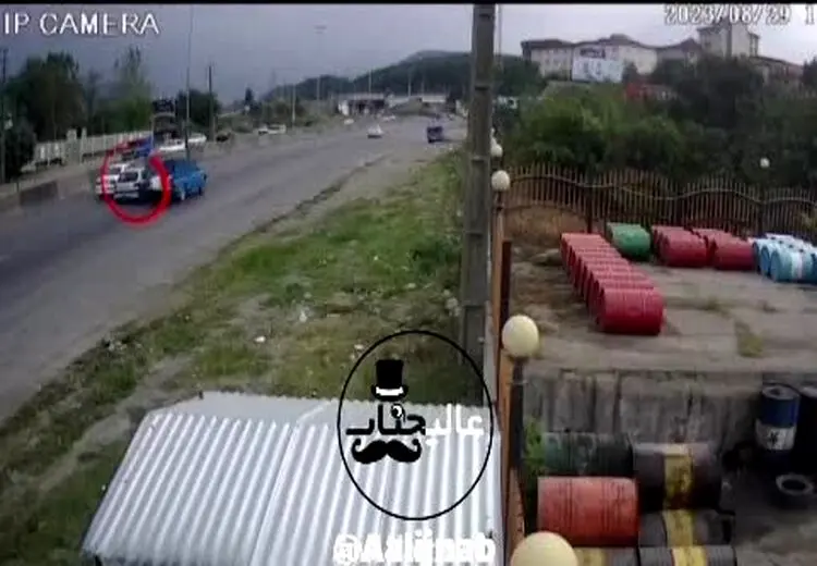 لحظه سوقصد به جان یک دوچرخه‌سوار در آمل!